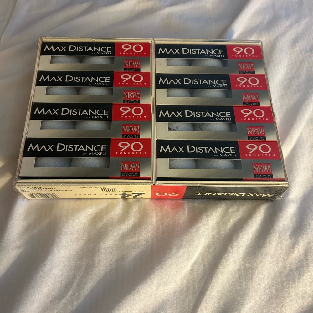 Vintage Maxfli Max Distance 90 Golf Balls (2 Dozen) New Sealed Rare